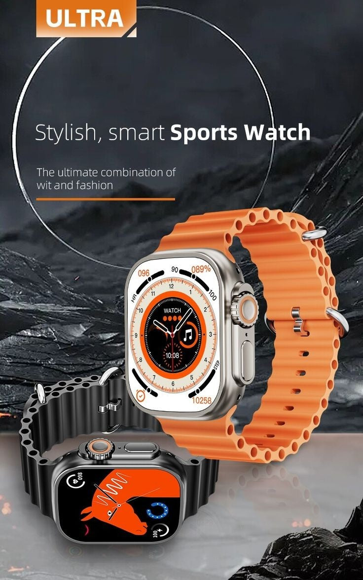 S300 Ultra 2 Smart Watch 10 In 1 Box With 7 Straps Smartwatch & Airpords 2